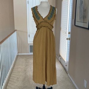 Yellow Sleeveless Summer Dress